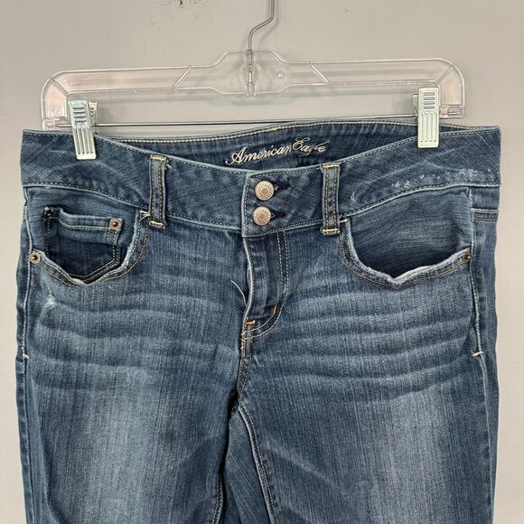 American Eagle Stretch Artist Jeans Women's Size 10 Flare Leg Medium Wash - Picture 7 of 11